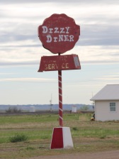Prairie Co Terry Dizzy Diner sign roadisde
